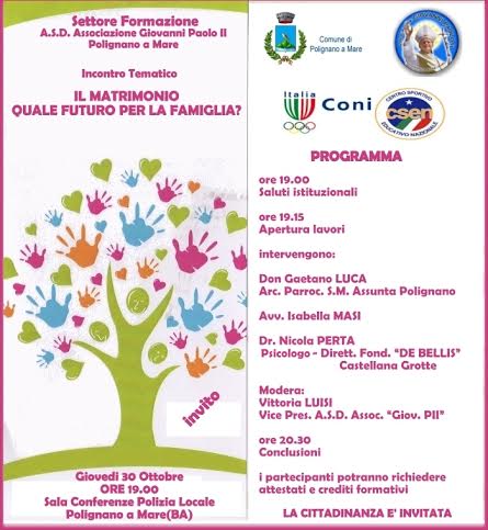 Polignano a Mare: il matrimonio, quale futuro per la famiglia?