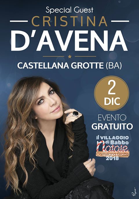 Cristina D’Avena aprirà il Villaggio di Babbo Natale di Castellana Grotte