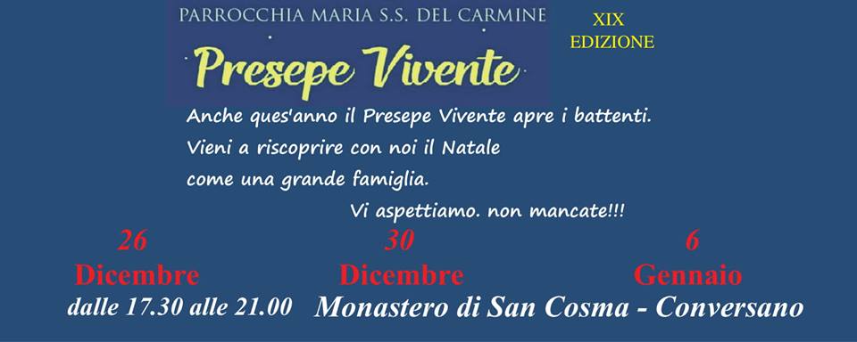 A Conversano il presepe si tinge di solidarietà presso la Parrocchia del Carmine