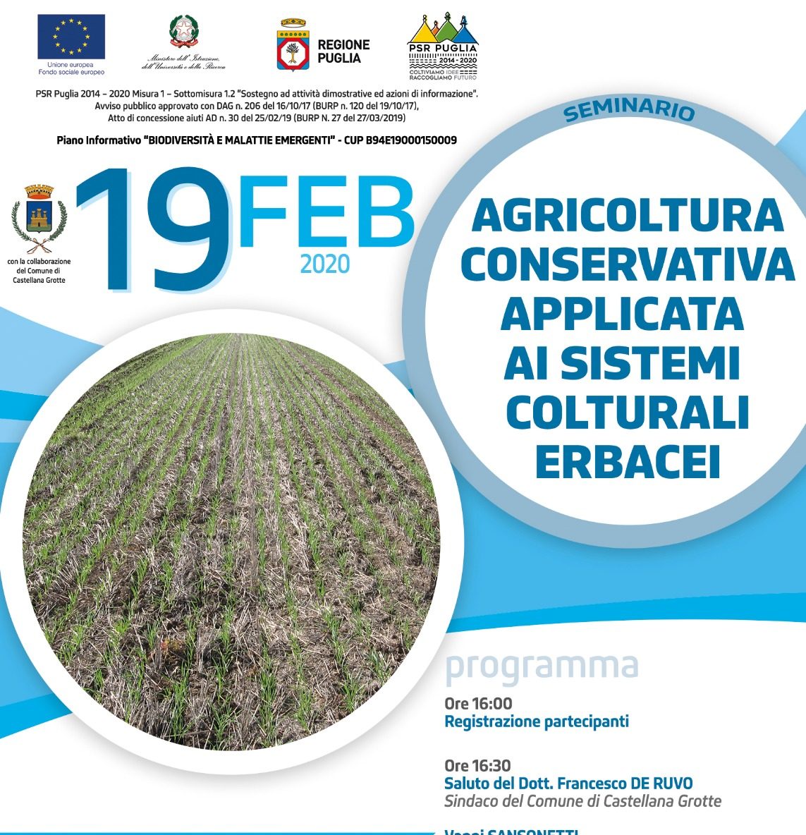 Castellana, seminario di agricoltura