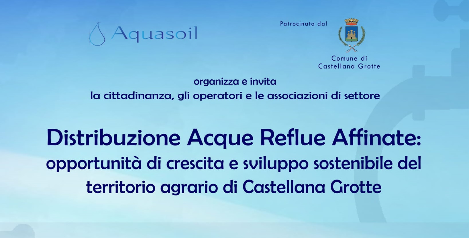 Castellana, ok alle acque reflue in agricoltura