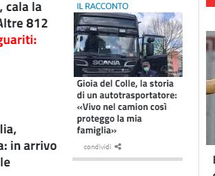 RASSEGNA STAMPA 31/3 “Vivo nel camion per proteggere la mia famiglia”