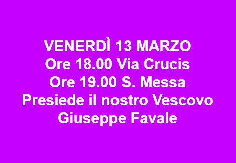 DIRETTA Alle 18 la Via Crucis col vescovo Favale