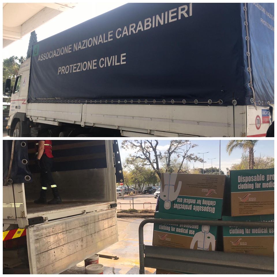 Coronavirus, dalla Puglia al Lazio tir di DPI