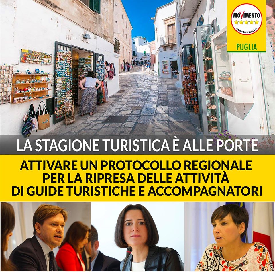 Laricchia, adottare misure per le attività di guide e accompagnatori