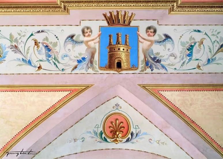 737 - Affresco con stemma Castellana Grotte