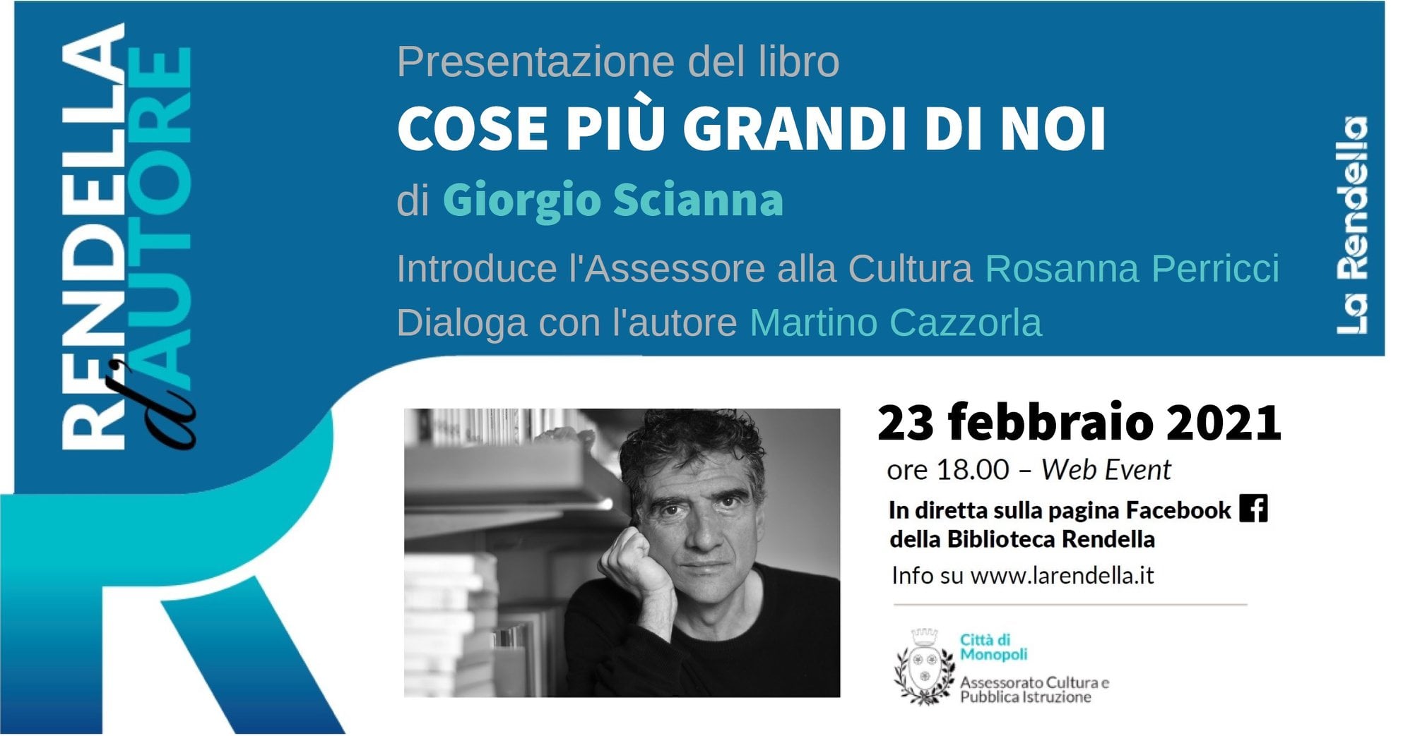 Monopoli, alla Rendella incontri con scrittori e saggisti