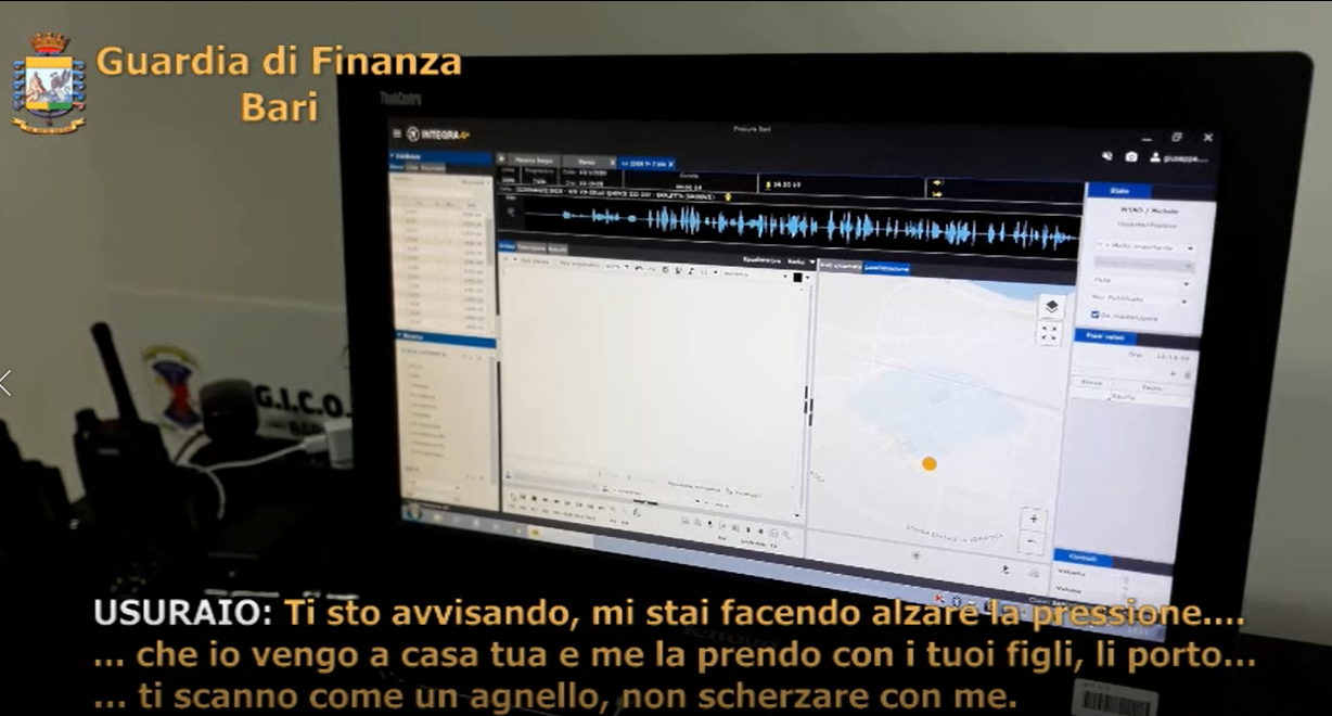 Usuraio arrestato in flagranza di reato