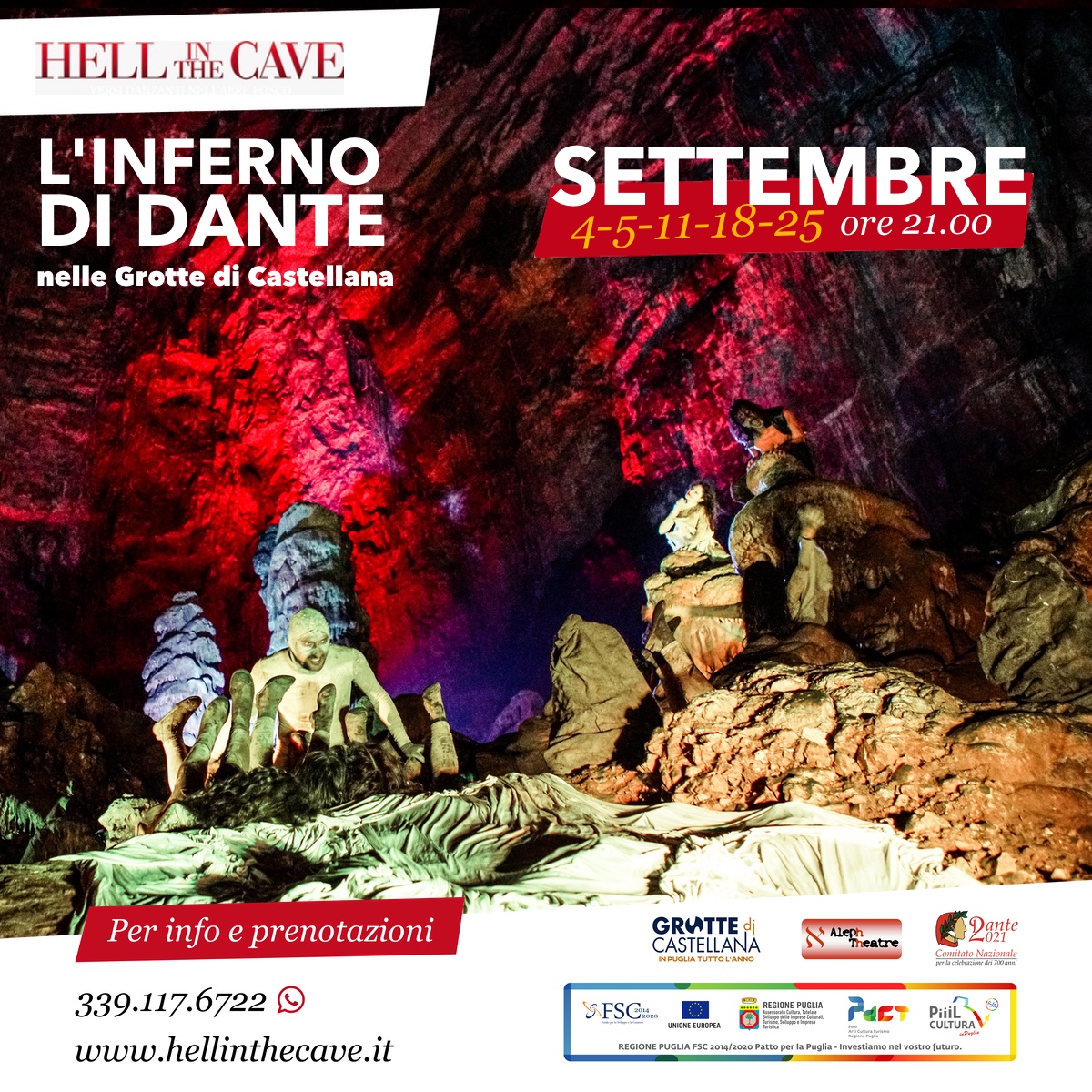 Castellana, a settembre 5 appuntamenti con Hell in the Cave