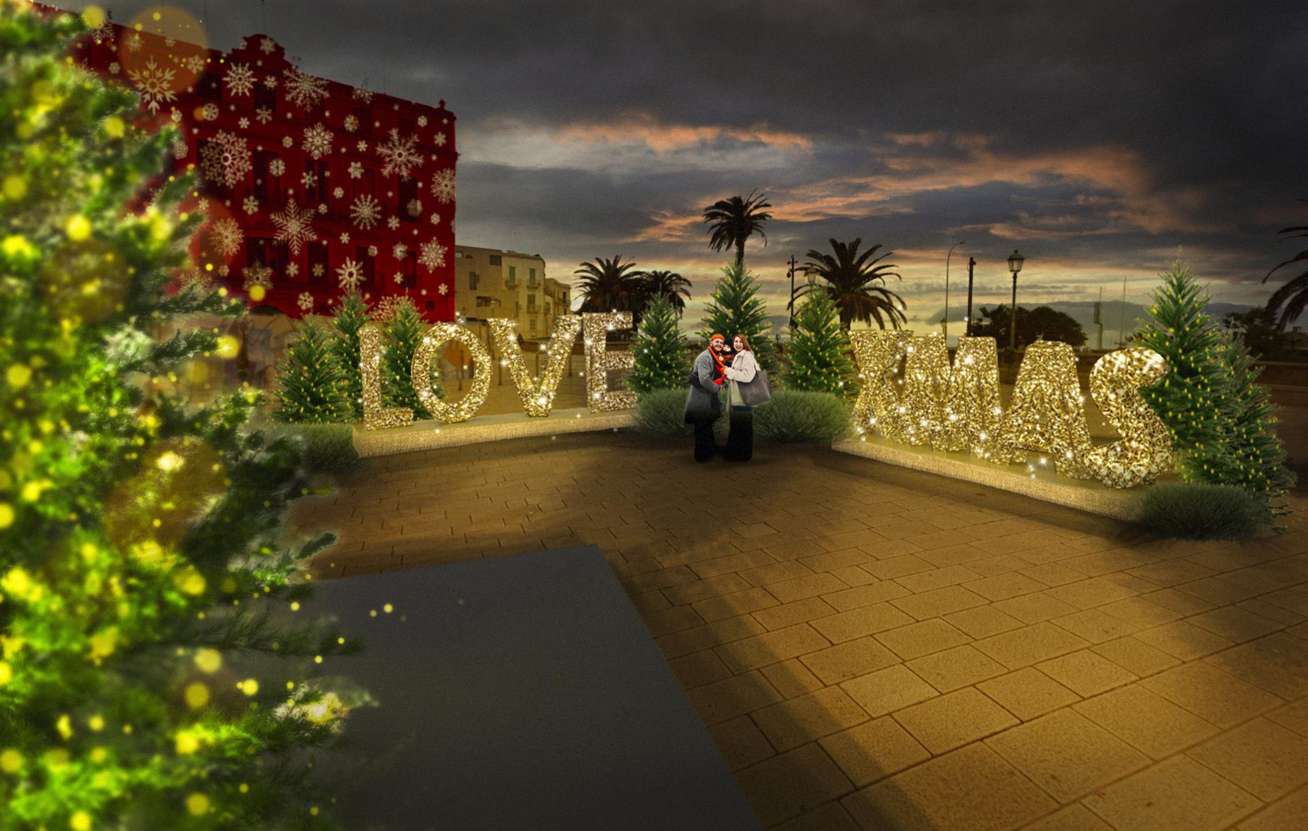 12-11-21 Natale a Bari con Amgas_allestimento piazza del Ferrarese_render