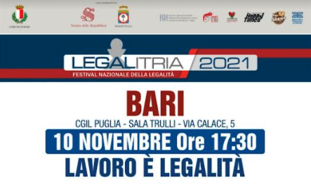 Legalitria, Bari, il mondo del lavoro a confronto