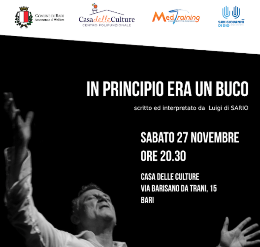 Bari, lo spettacolo “In principio era un buco”