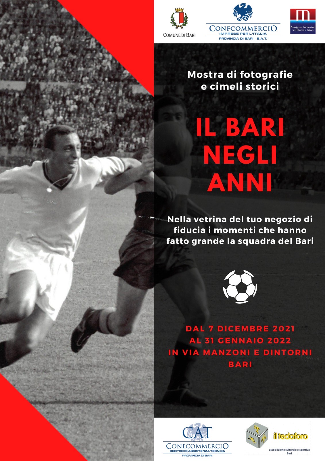 Bari, domani si inaugura la mostra “Il Bari negli anni”