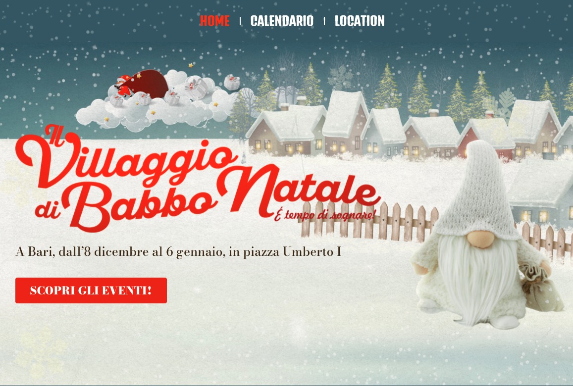 Bari, oggi sarà inaugurato il Villaggio di Babbo Natale