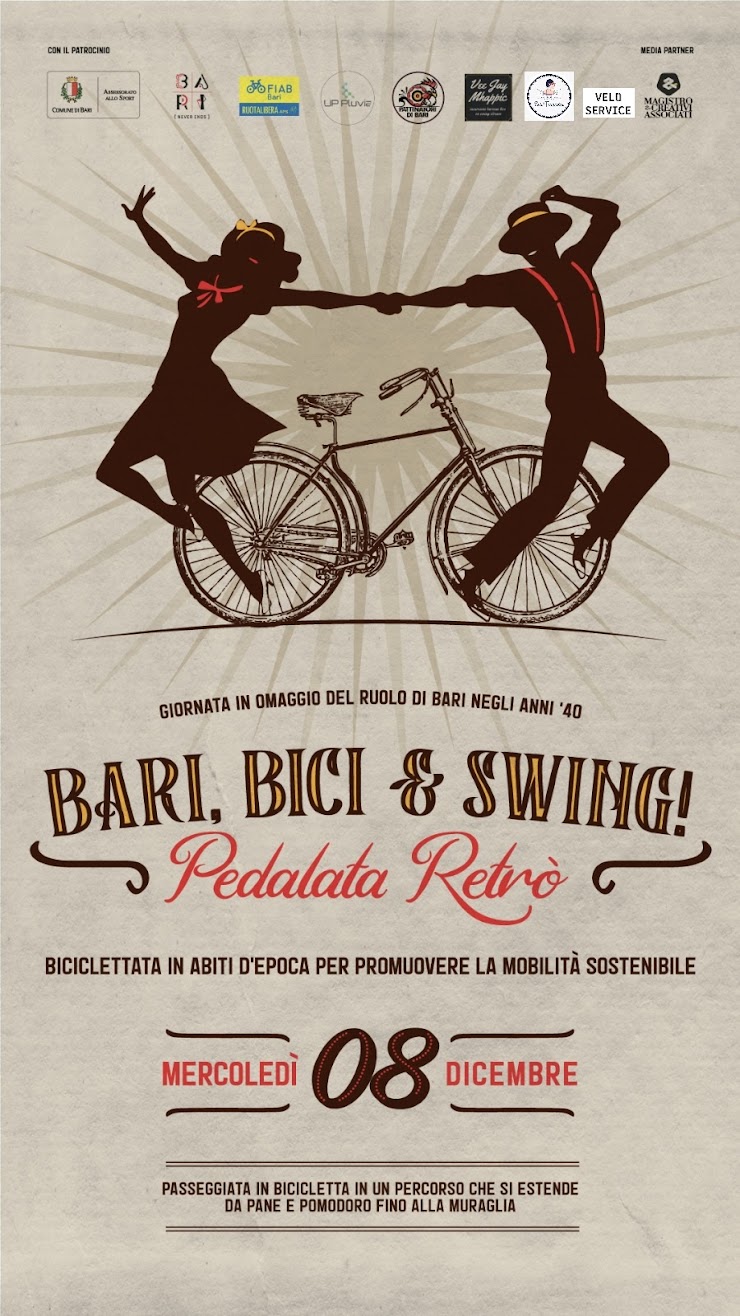 Domani “Bari Bici e Swing”, la pedalata retrò