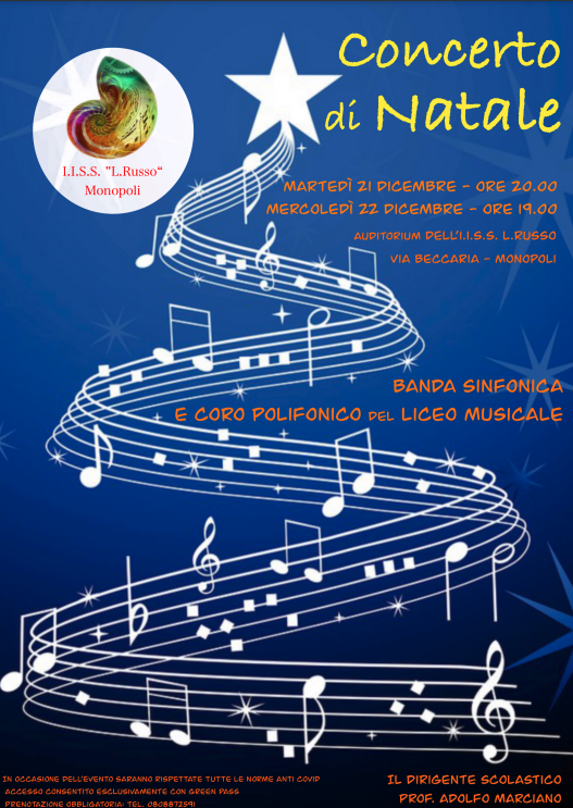 Il liceo musicale “Luigi Russo” di Monopoli presenta il Concerto di Natale