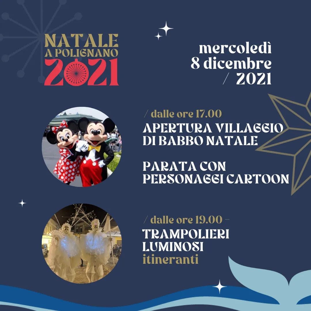 Natale a Polignano 2021, gli appuntamenti di oggi