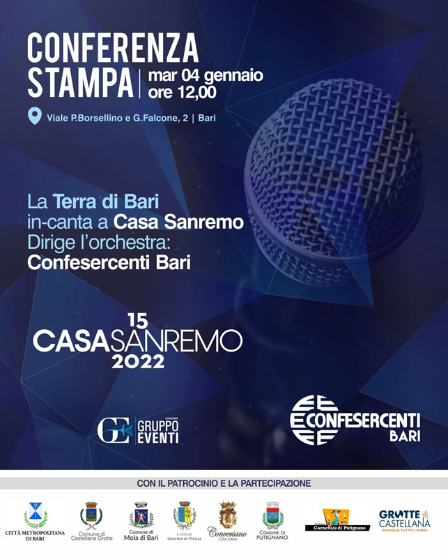 “La terra di Bari in-canta a Casa Sanremo”