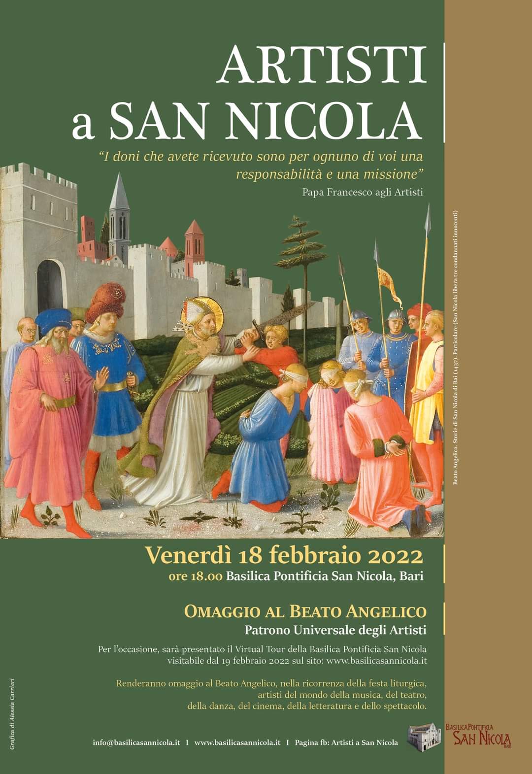 Artisti a San Nicola 2022, sarà omaggiato il Beato Angelico