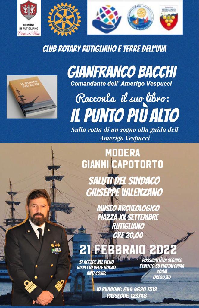 A Rutigliano, un incontro con Gianfranco Bacchi, Capitano di Vascello della Marina Militare Italiana