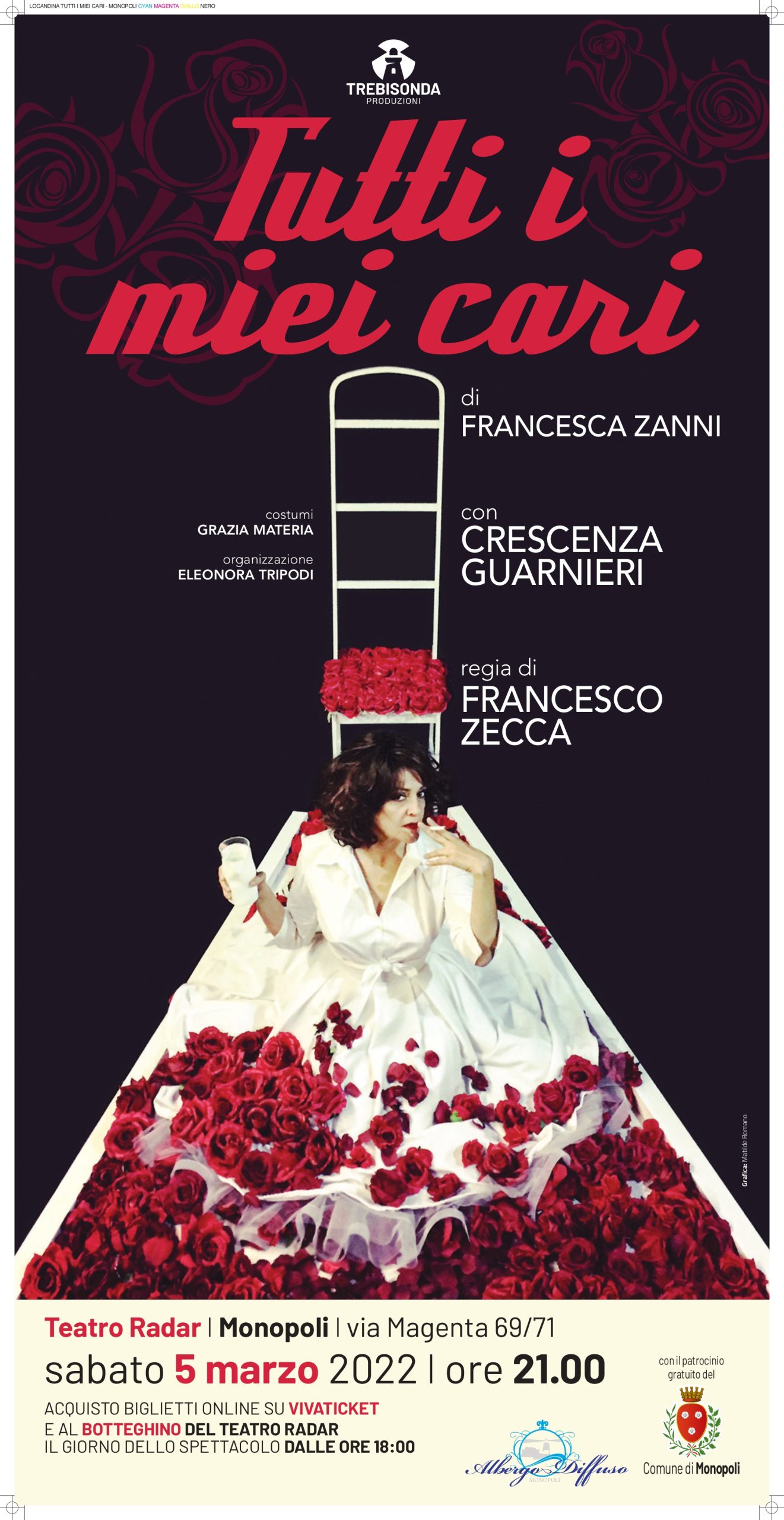 Monopoli, Crescenza Guarnieri al Teatro Radar con “Tutti i miei cari”