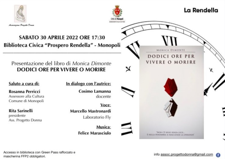 “Dodici ore per vivere o morire”. Se ne parla a La Rendella a Monopoli