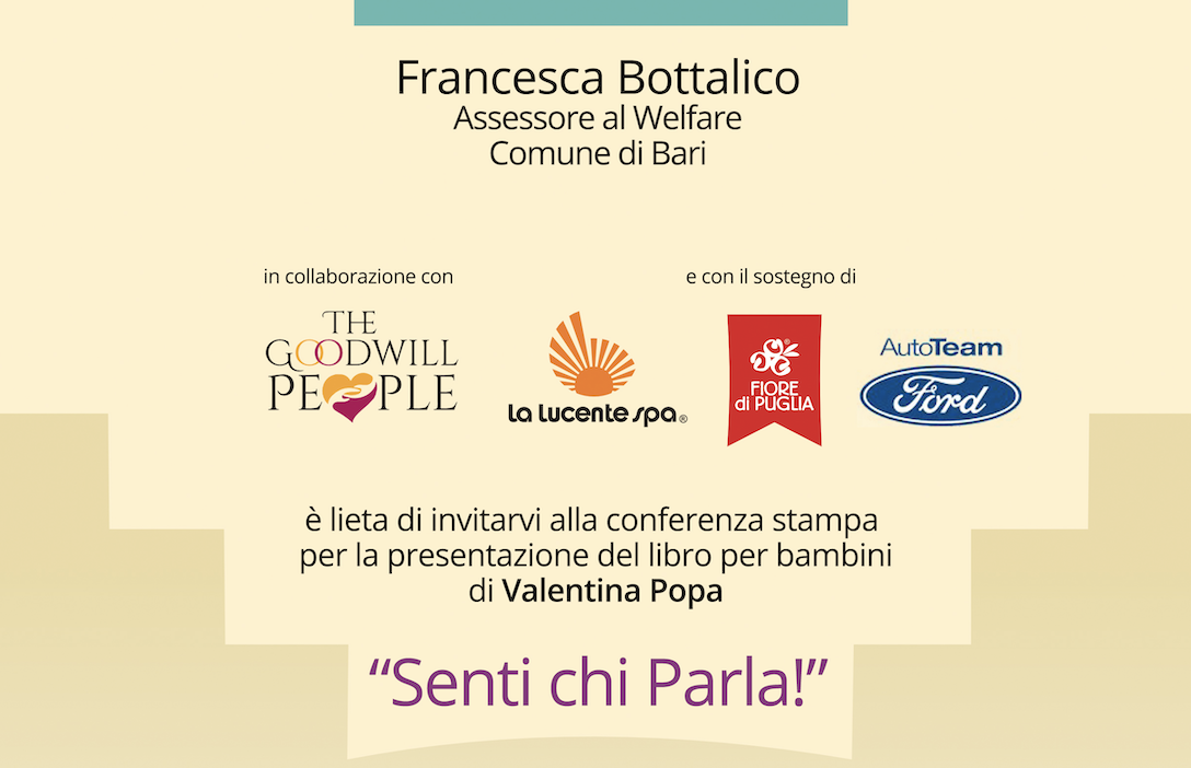 Bari, domani sarà presentato il libro “Senti chi parla” di Valentina Popa, il cui ricavato sarà devoluto alla Lilt