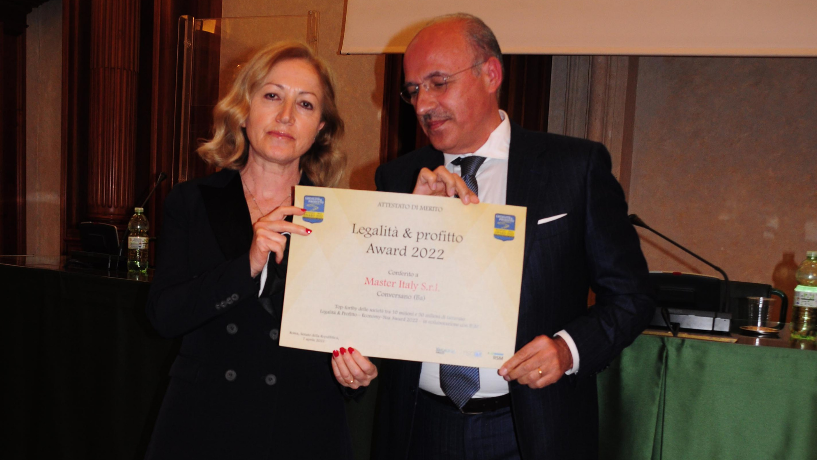 Conversano, il Gruppo Master si è aggiudicato il “Legalità & Profitto Award 2022”