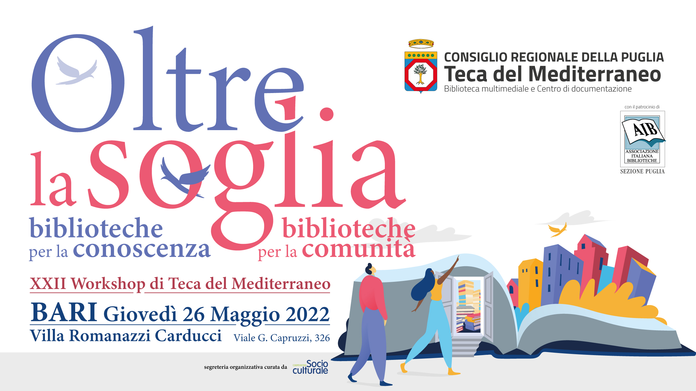 A Bari il workshop “Oltre la soglia. Biblioteche per la conoscenza. Biblioteche per le comunità”