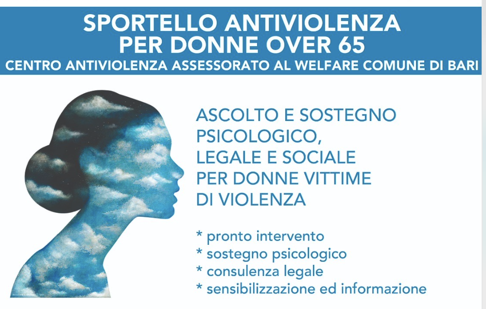 Bari, giovedì l’inaugurazione di due sportelli antiviolenza per donne over 65
