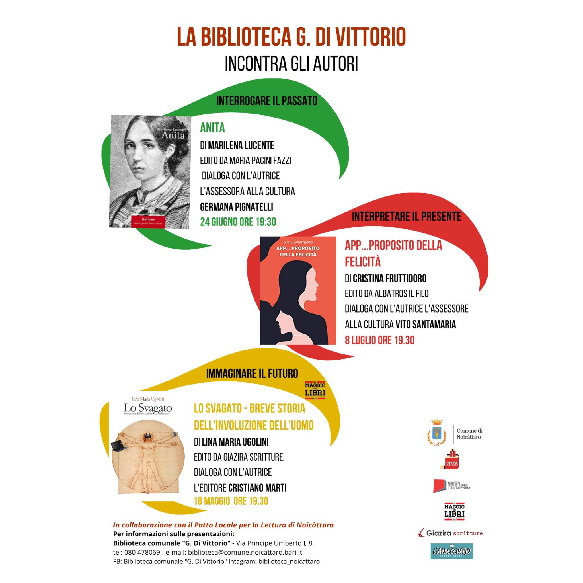 Noicàttaro: “ContemporaneaMente”, continuano gli appuntamenti della Biblioteca Di Vittorio