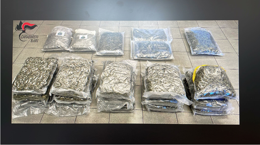 Bari, droga, armi ed esplosivo sono stati rinvenuti dai carabinieri