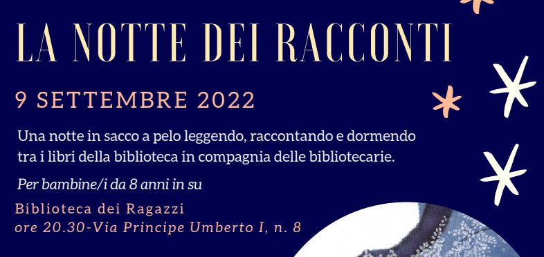 Noicàttaro, la Notte dei Racconti in sacco a pelo tra i libri e le storie lette dalle bibliotecarie