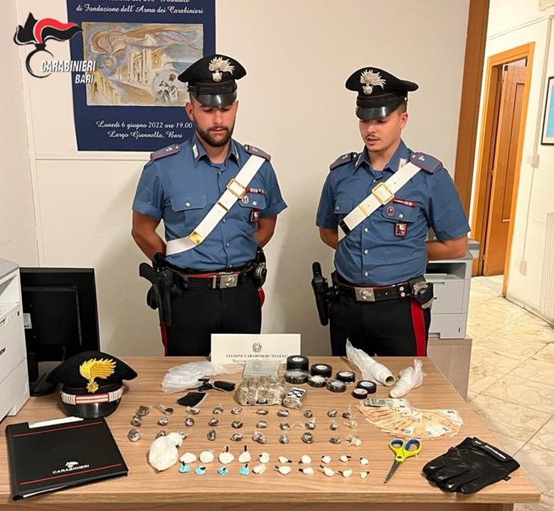 A Bari un arresto per droga