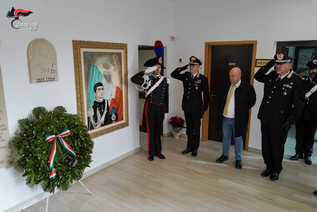 Giovinazzo: La stazione Carabinieri di Giovinazzo intitolata al carabiniere m.o.v.m “alla memoria” Luciano Pignatelli