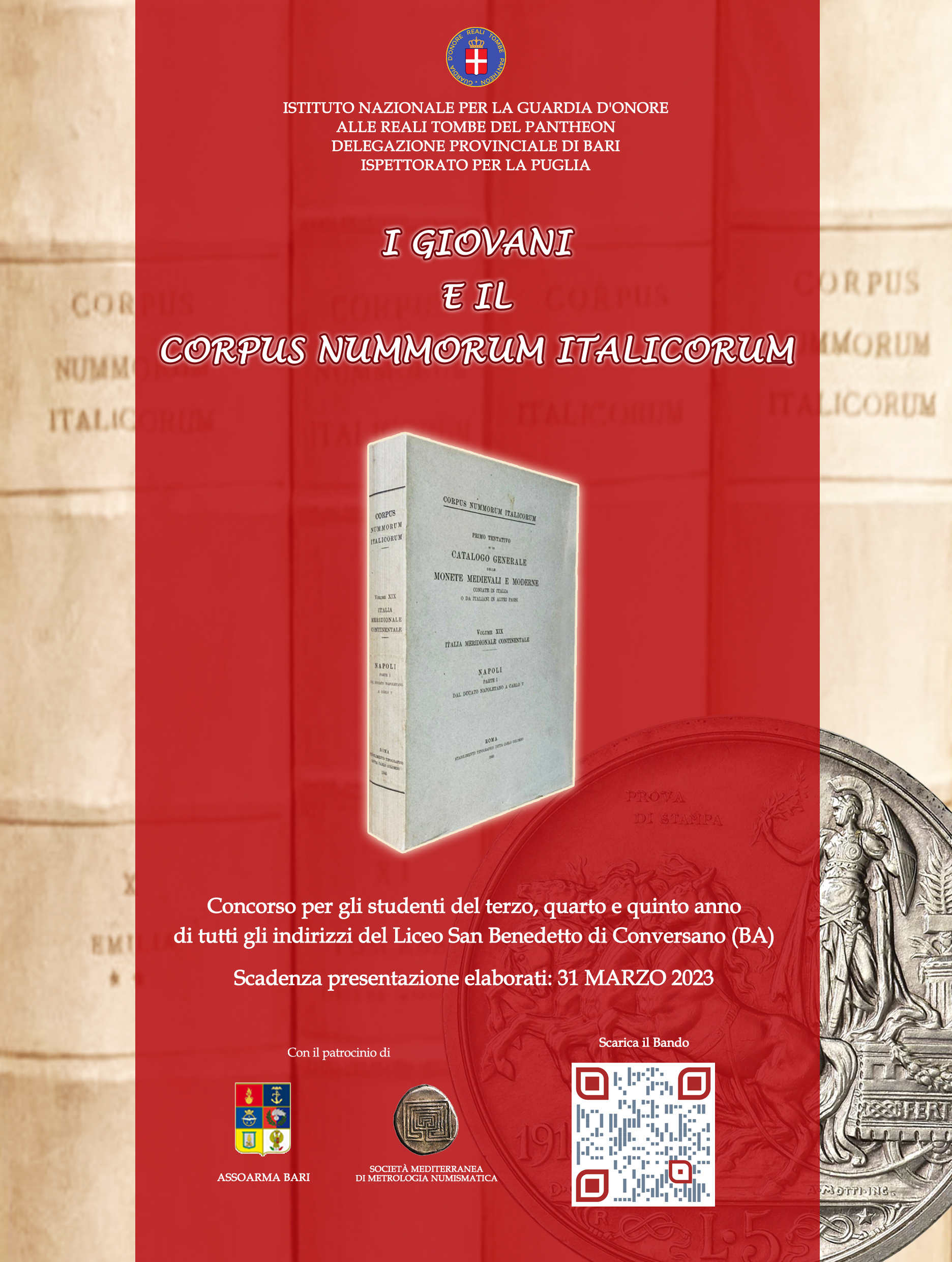 Bari: Al via il Concorso “I giovani e il Corpus Nummorum Italicorum”