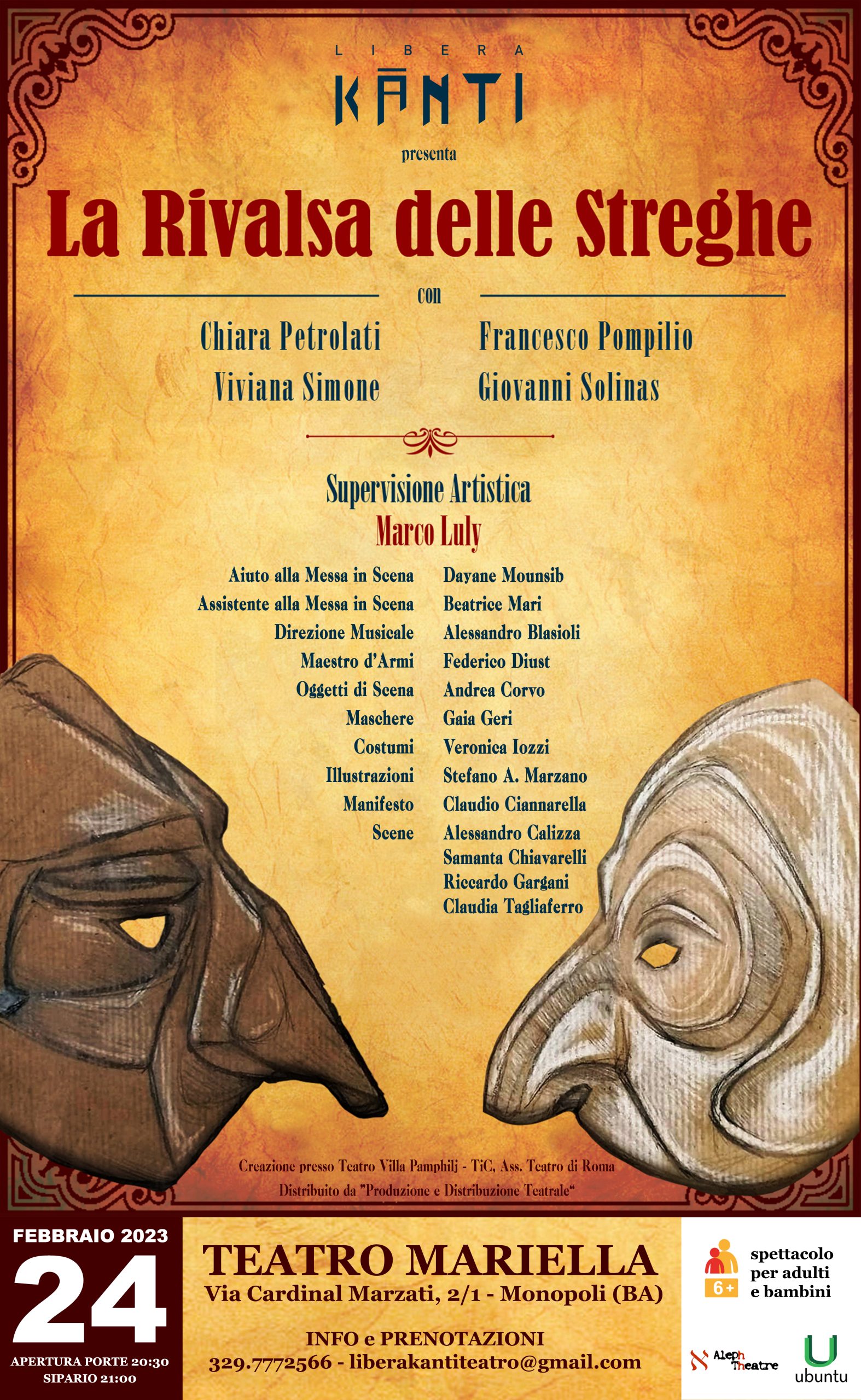 Monopoli “La Rivalsa delle Streghe” al teatro Mariella