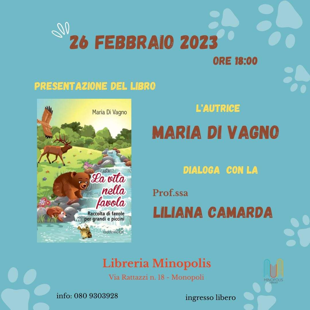 A Monopoli “La vita nella favola. Raccolta di favole per grandi e piccini”