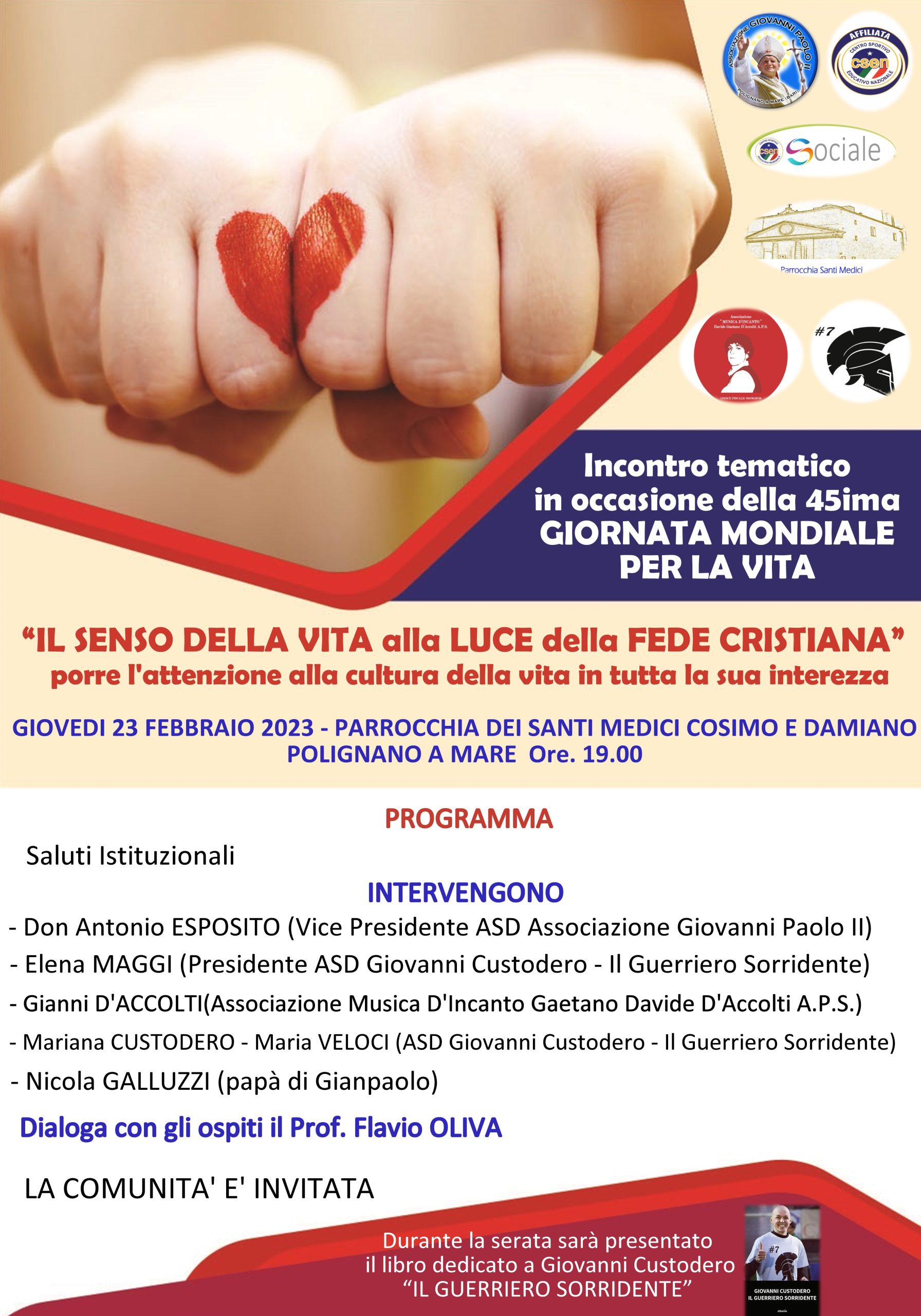 Polignano, incontro sulla “Giornata Mondiale per la Vita”