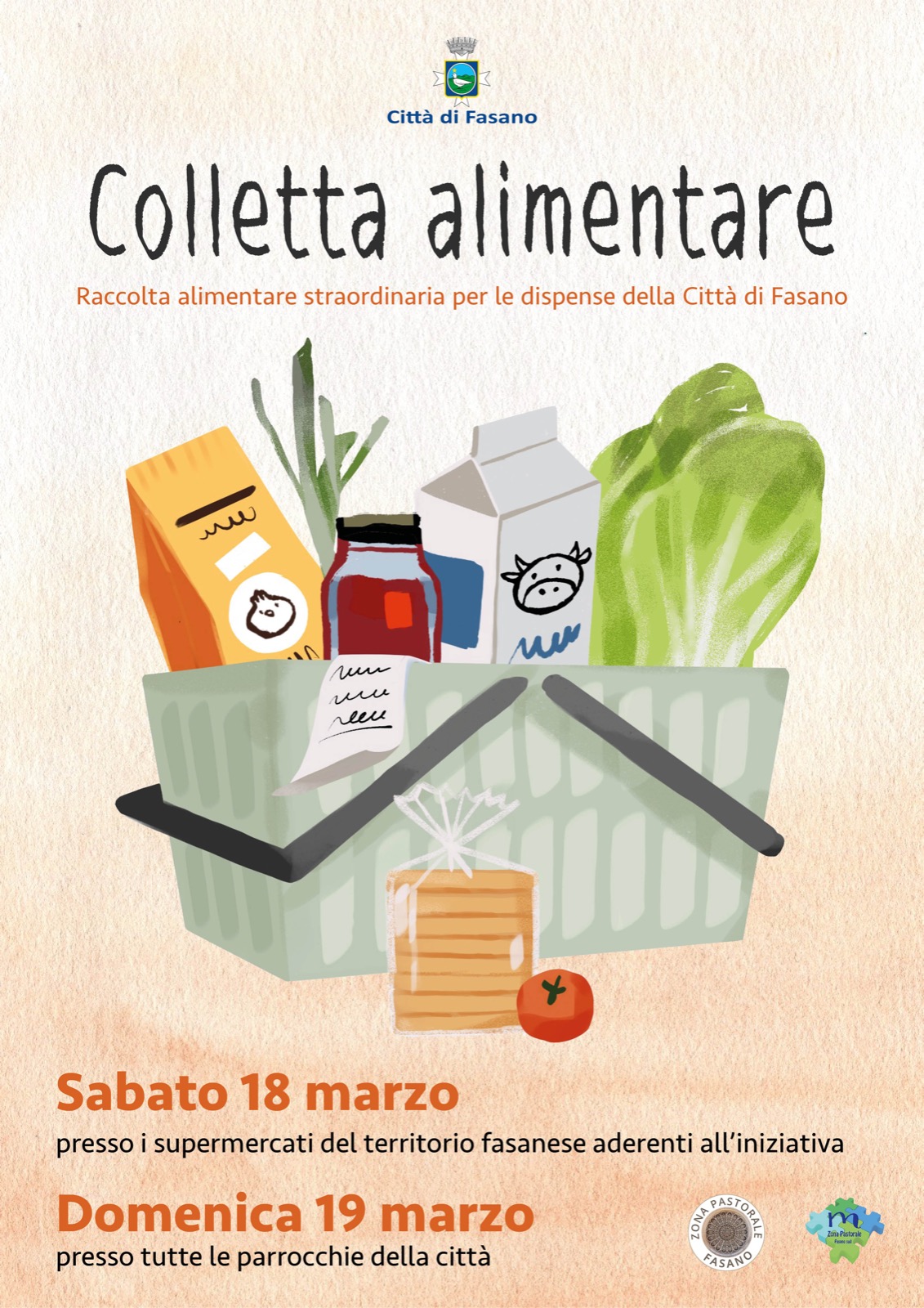 A Fasano, una colletta alimentare straordinaria per le dispense della città