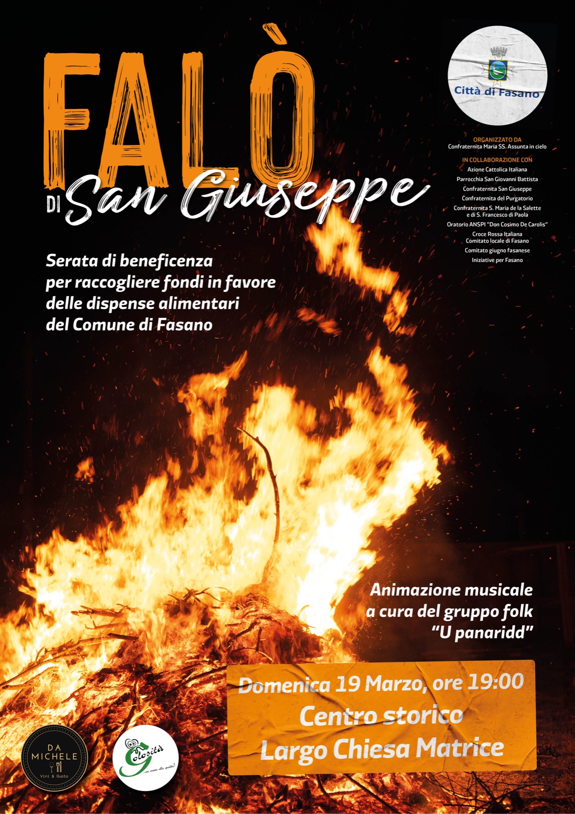 A Fasano ritorna il Falò di San Giuseppe