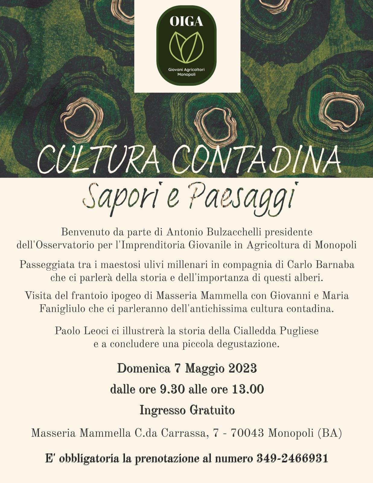 A Monopoli una domenica alla scoperta della masseria Mammella