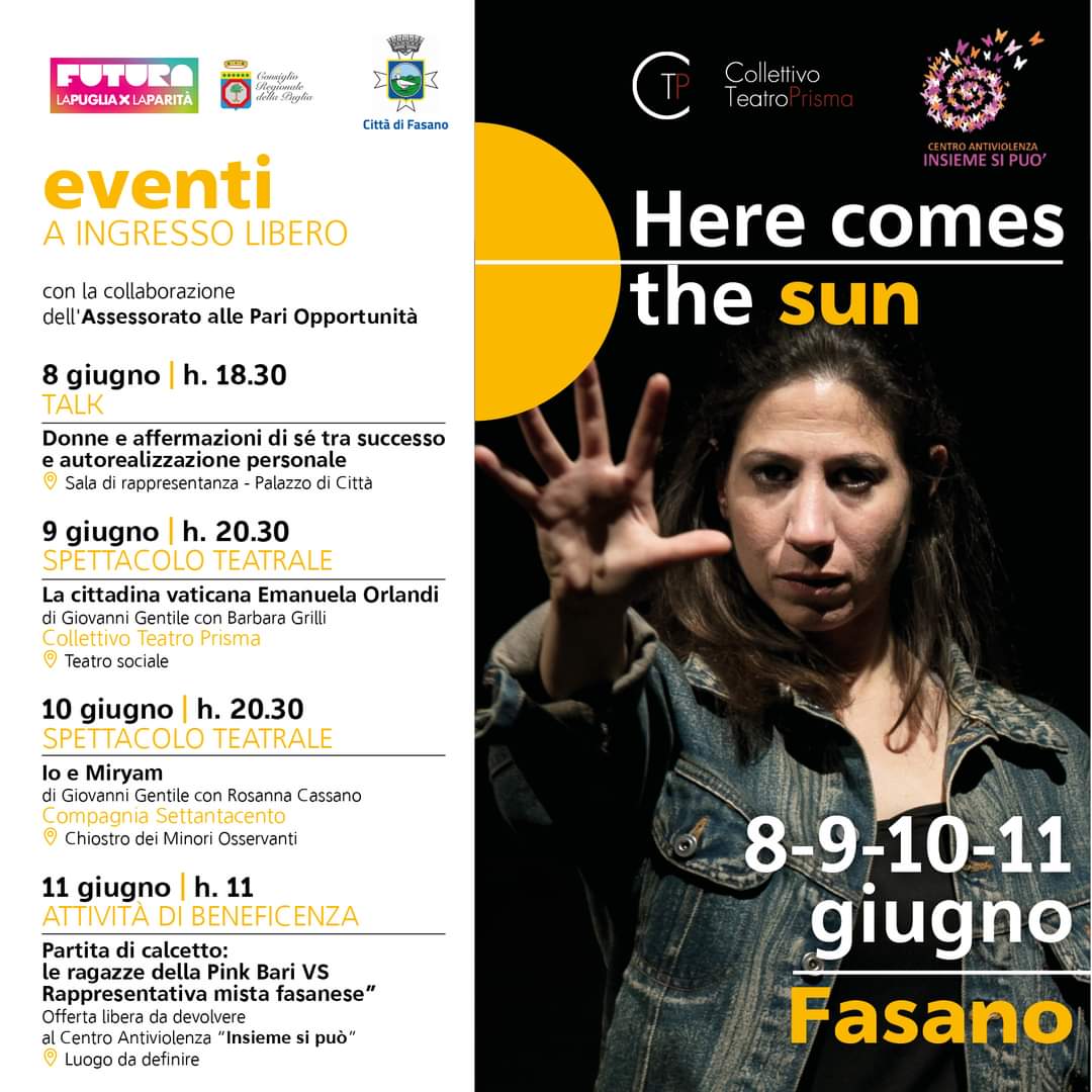 Fasano: Pari opportunità, ecco «Here comes the sun»