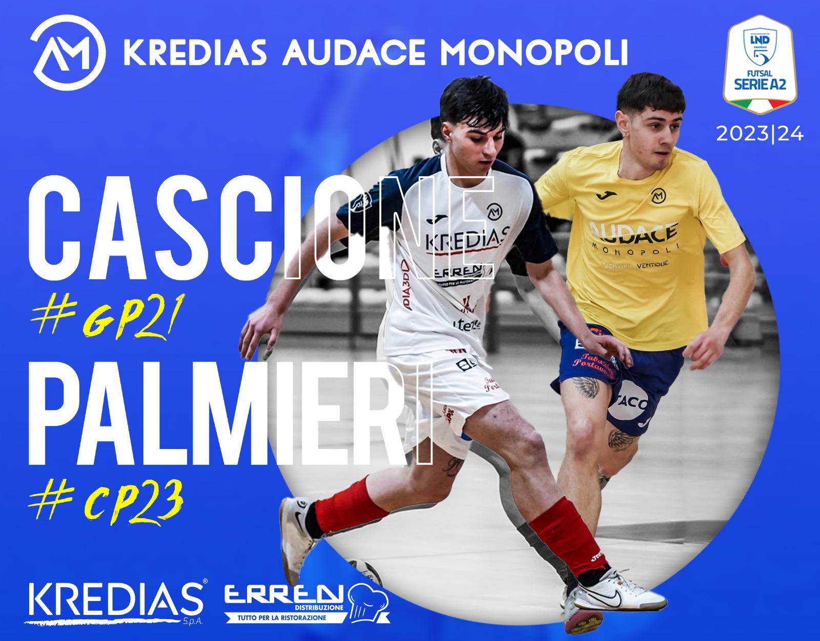 Audace Monopoli, Cascione e Palmieri in prima squadra