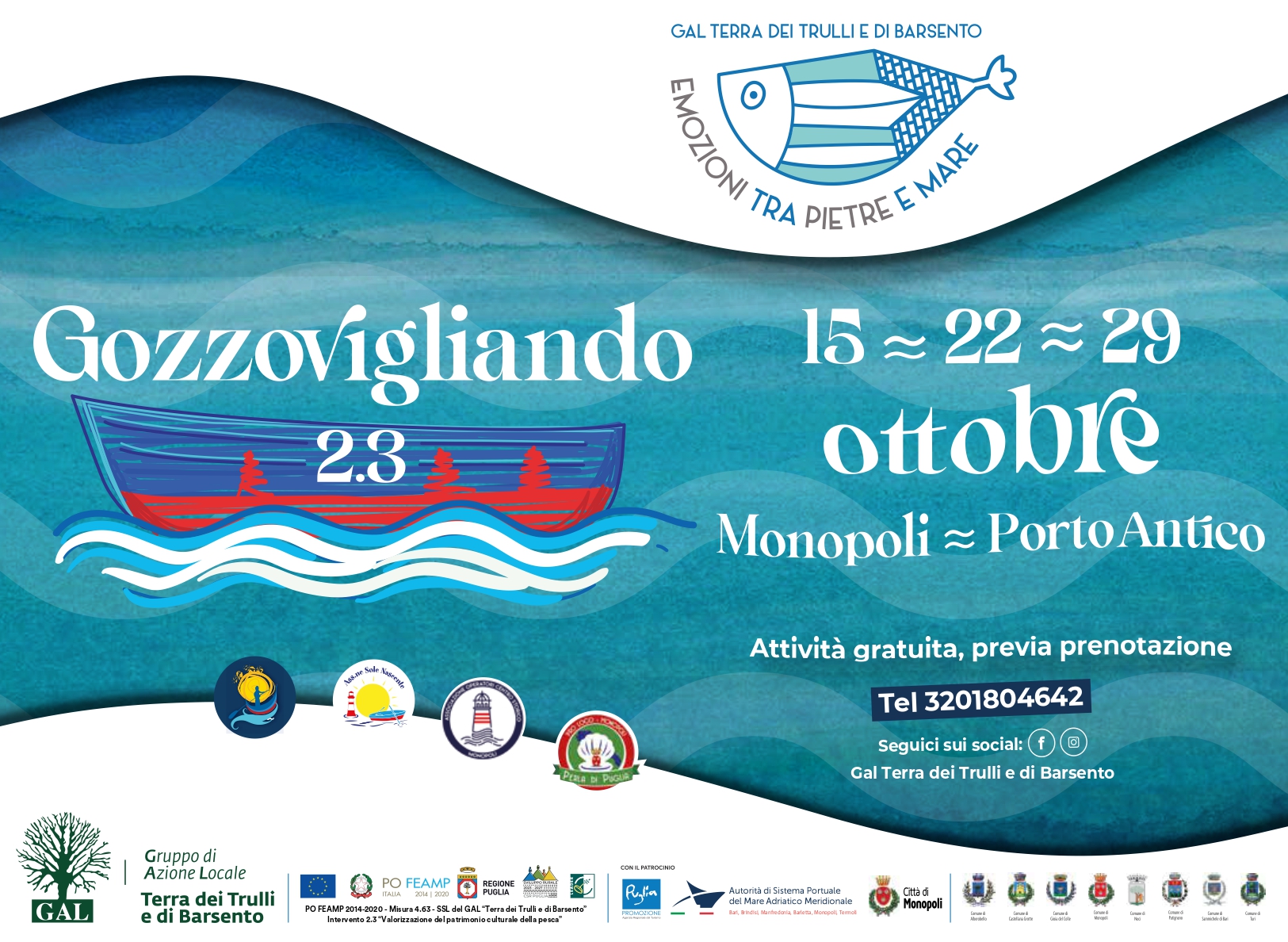 A Monopoli, per tre domeniche di ottobre “Gozzovigliando 2.3”