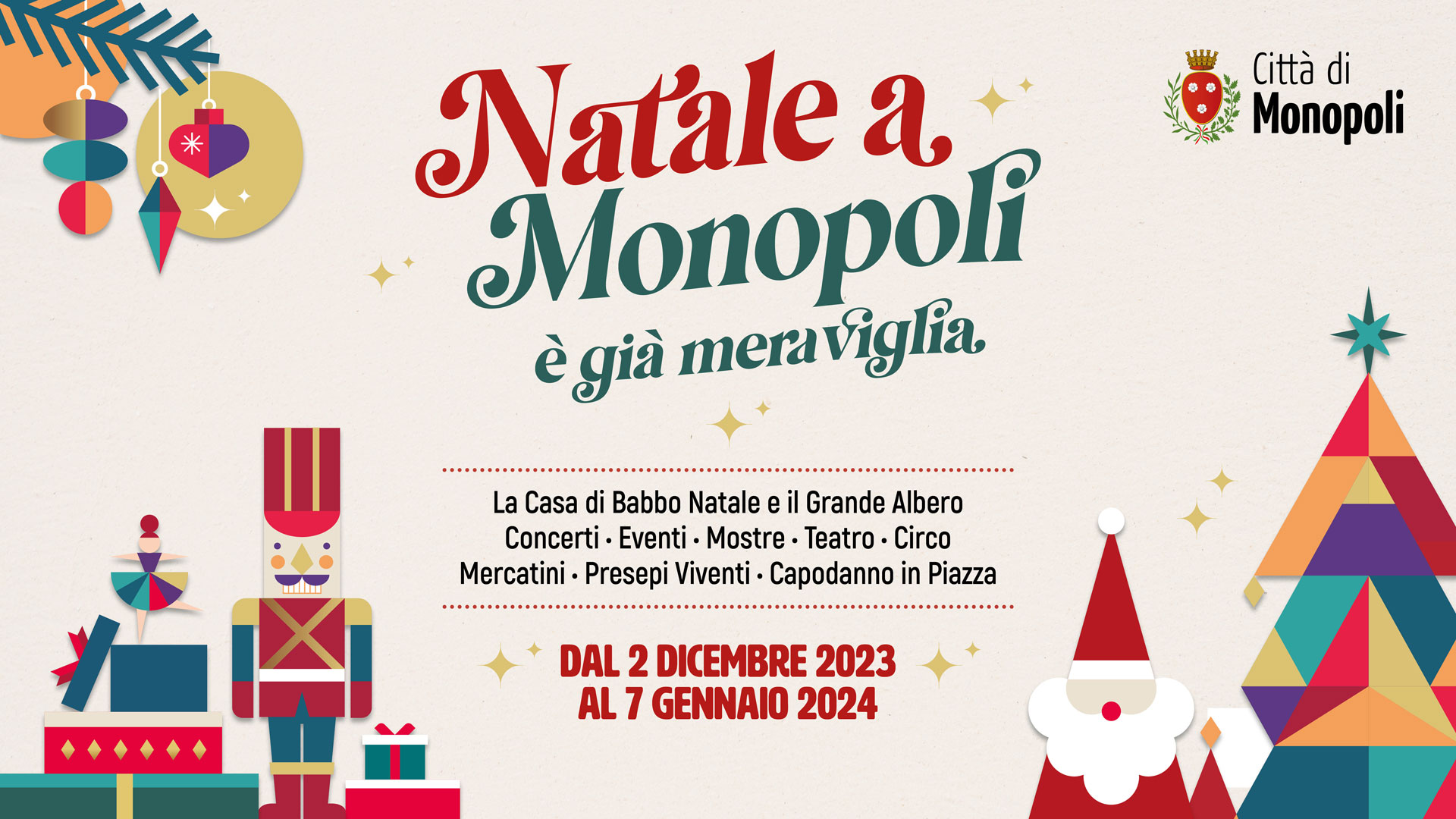 Natale a Monopoli, tutti gli appuntamenti