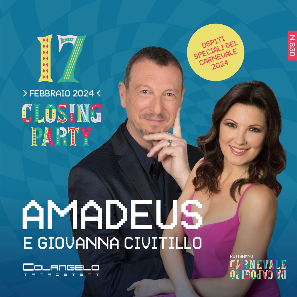 17_Febbraio-Amadeus e Giovanna Civitillo