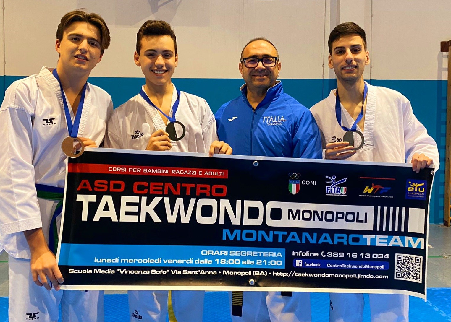 Monopoli, il Centro taekwondo – Montanaro team “cala il tris d’assi”