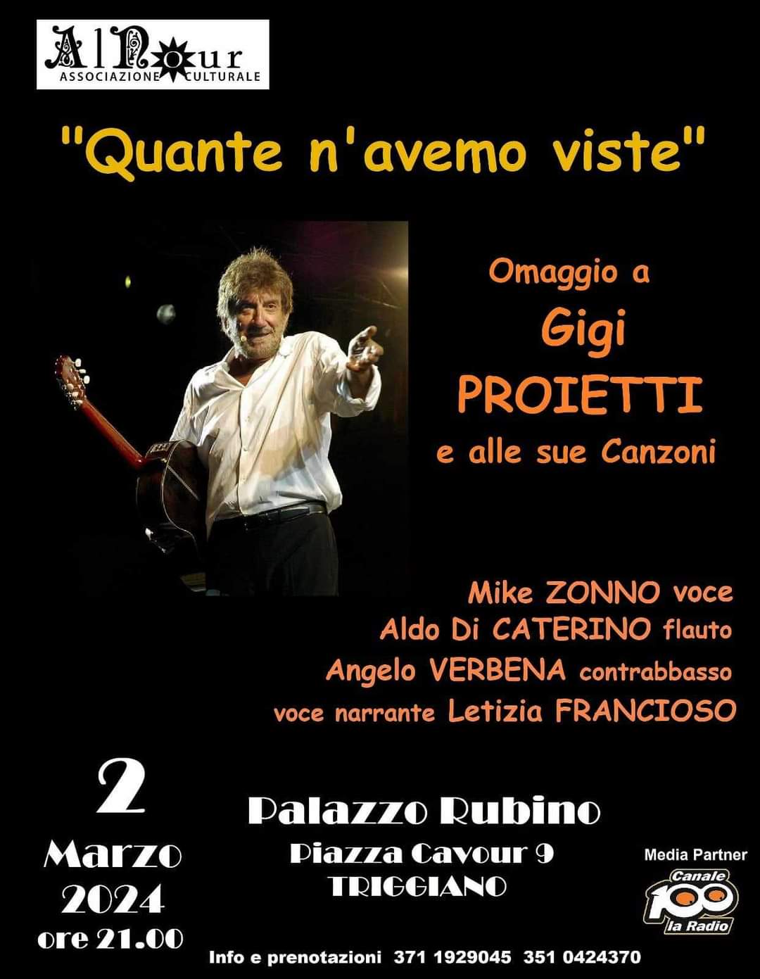 Triggiano, a Palazzo Rubino il tributo a Gigi Proietti firmato Mike Zonno