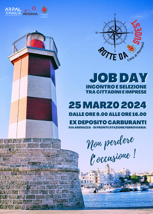 Monopoli, ecco i link per iscriversi al Job Day di lunedì 25